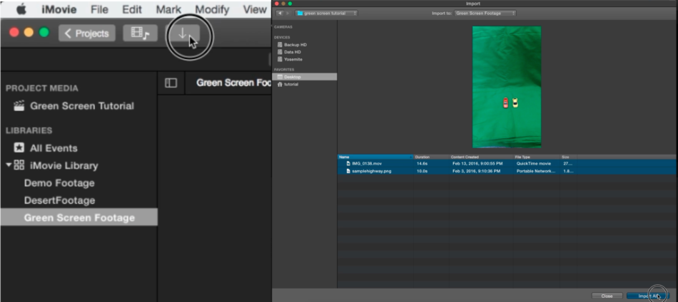 how to change the background in imovie
